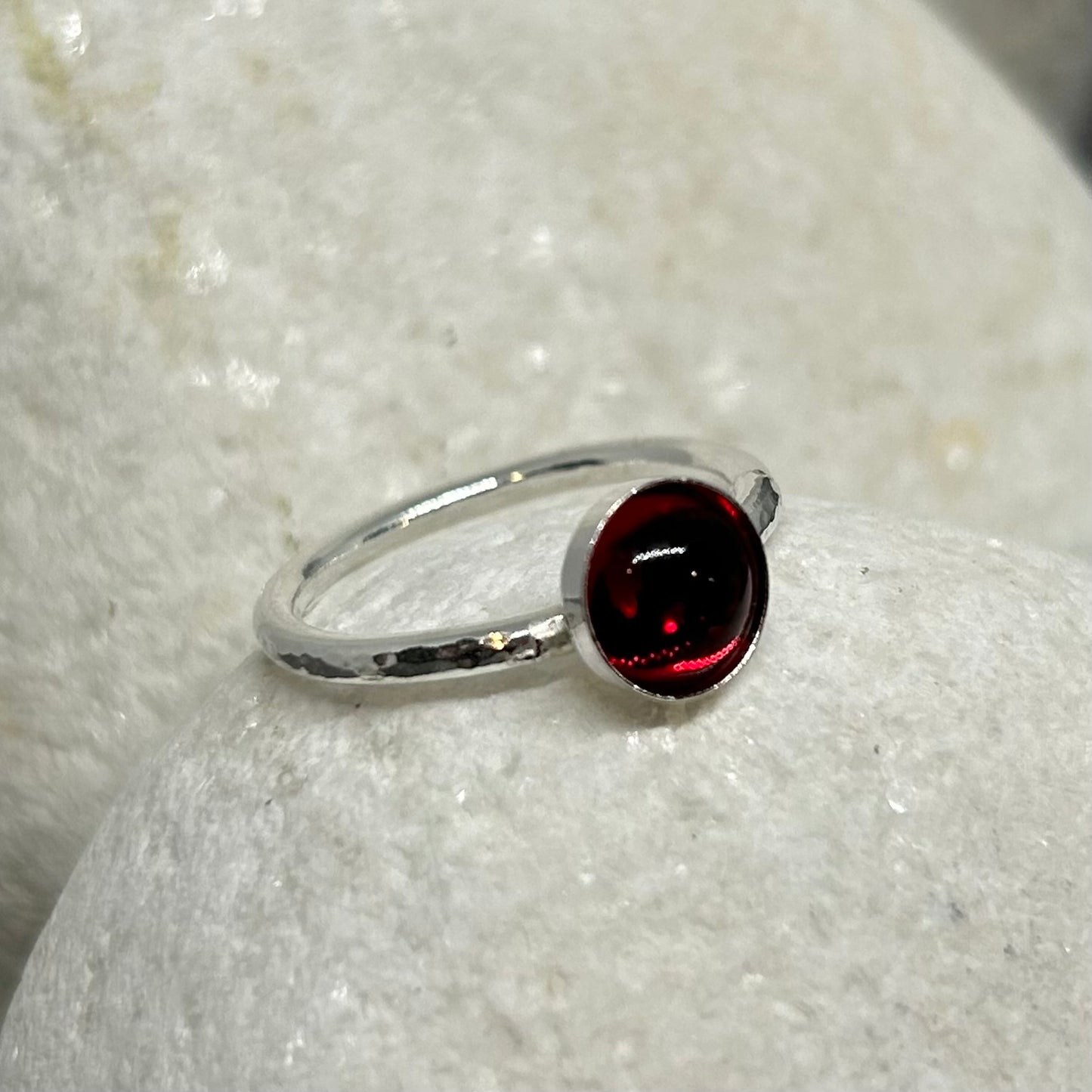 RUBY STERLING SILVER RING