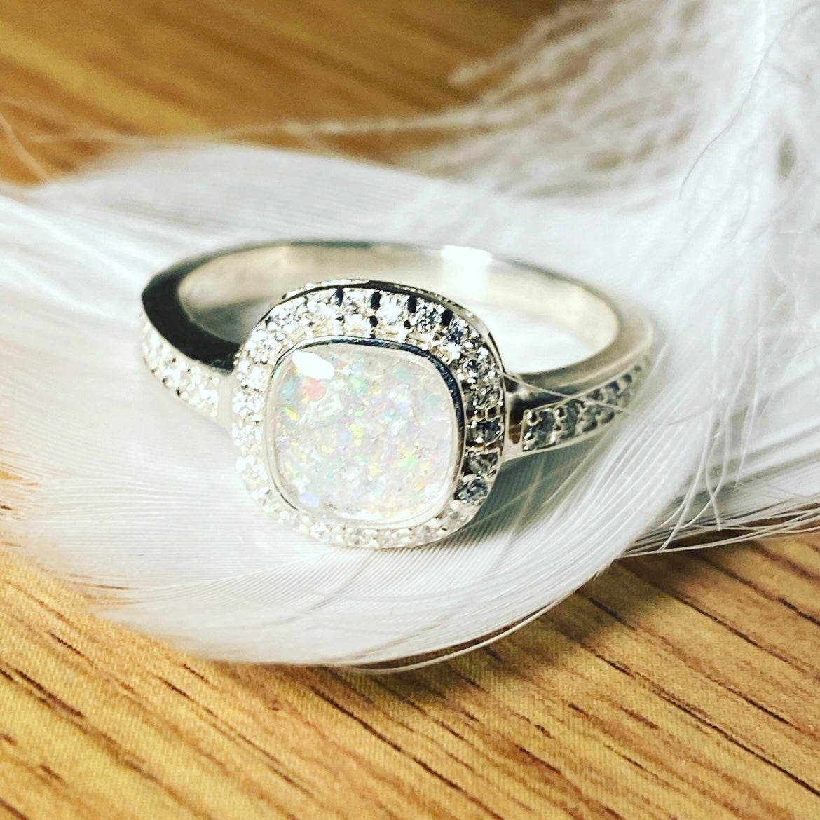 MEMORIAL SQUARE CRYSTAL RING
