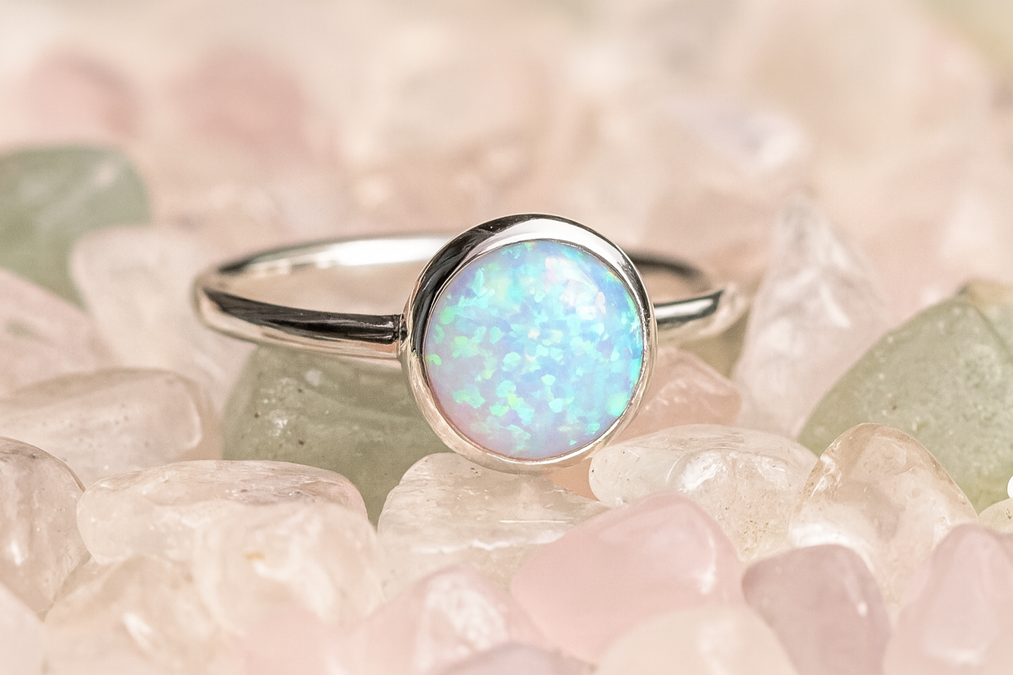 SIGNATURE OPAL STERLING SILVER RING