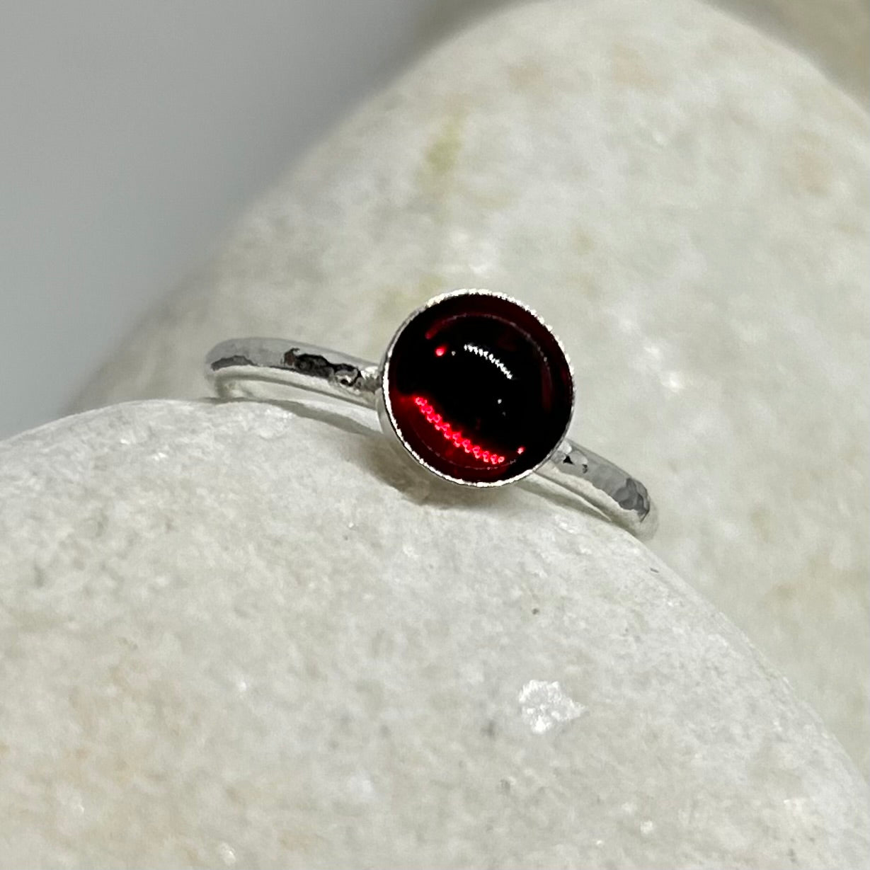 RUBY STERLING SILVER RING