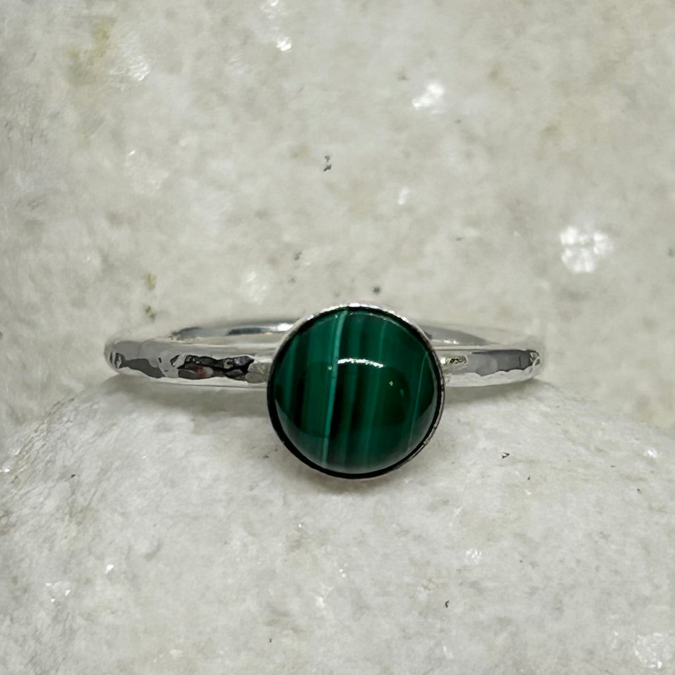 MALACHITE STERLING SILVER RING