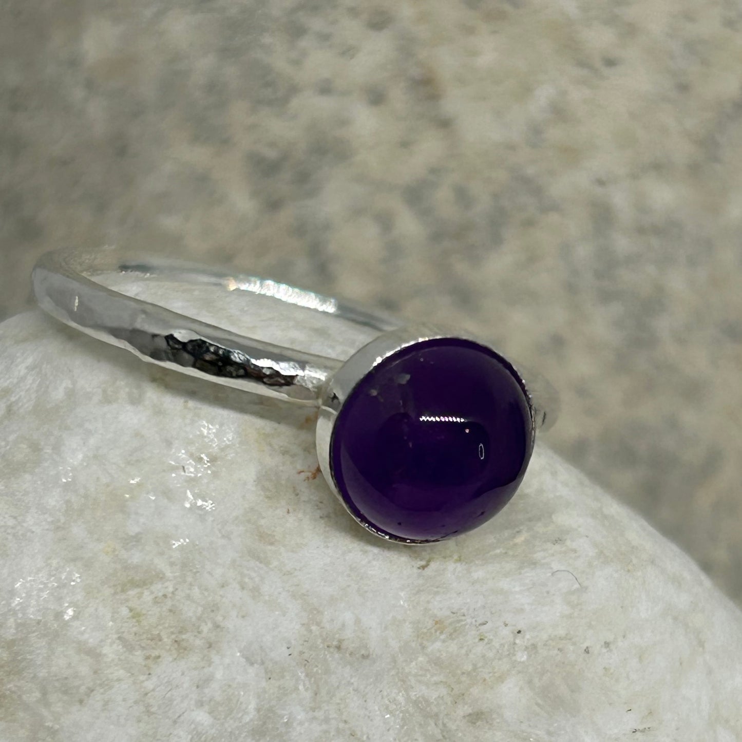 THE JUNE ROSE AMETHYST STERLING SILVER RING