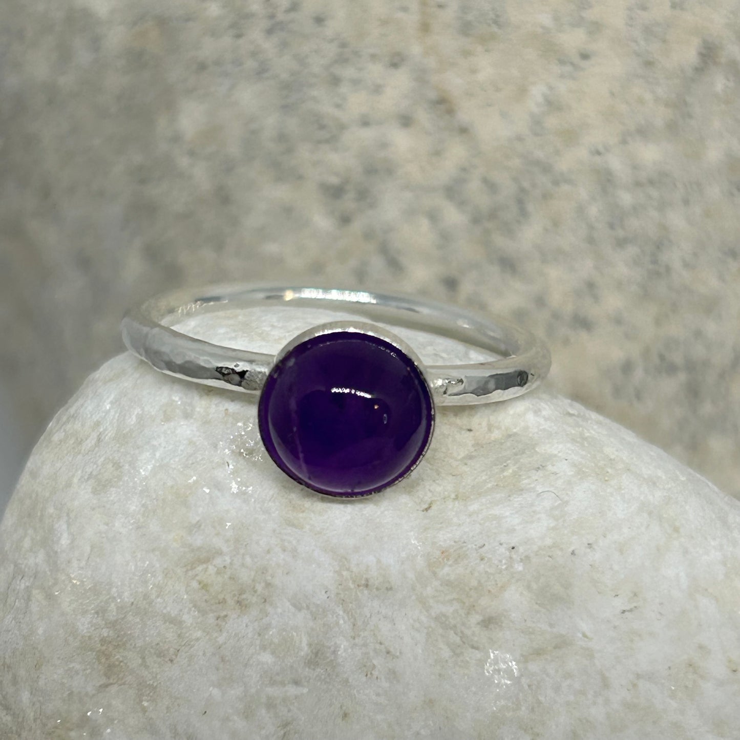 THE JUNE ROSE AMETHYST STERLING SILVER RING