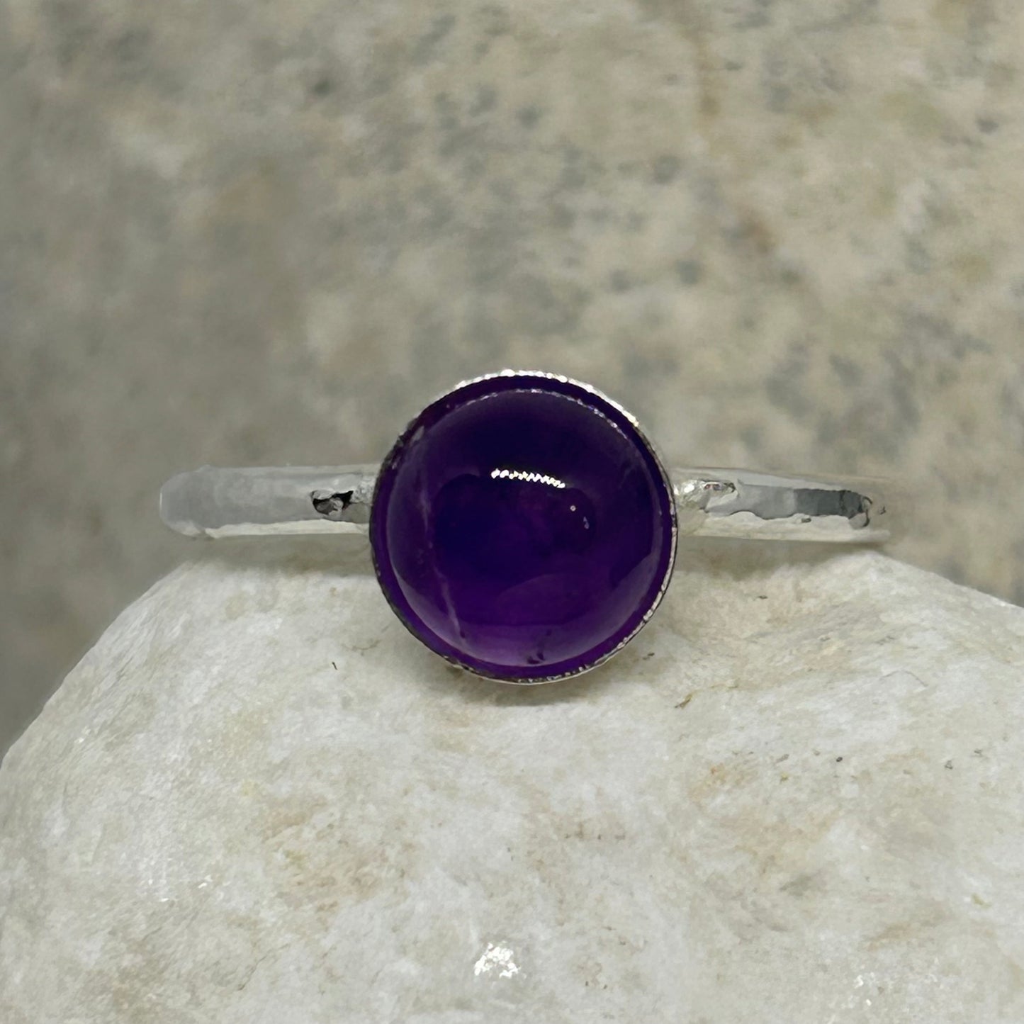 THE JUNE ROSE AMETHYST STERLING SILVER RING