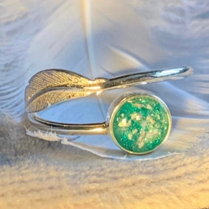 MEMORIAL ADJUSTABLE FEATHER RING