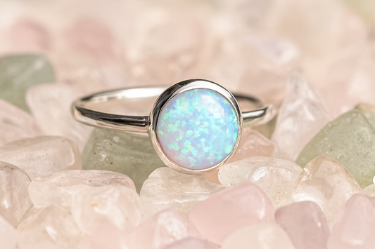 SIGNATURE OPAL STERLING SILVER RING