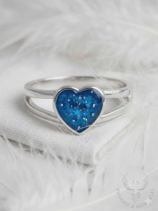 MEMORIAL DOUBLE BAND HEART RING